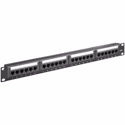 Goobay 93866, RJ-45, Cat6, U/UTP (UTP), 22/26, Noir, Montage de rack
