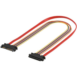 Goobay 93871 câble SATA 0,5 m SATA 7-pin + 15-pin Noir, Orange, Rouge, Jaune