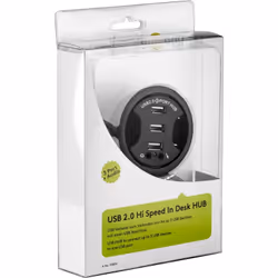 Goobay 93894 hub & concentrateur 480 Mbit/s Noir