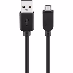 Goobay 93921, 5 m, Micro-USB B, USB A, USB 2.0, 480 Mbit/s, Noir