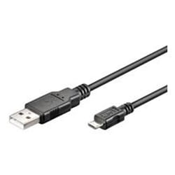 Goobay USB micro-B 060, 0.60m câble USB 0,6 m Micro-USB B USB A Noir