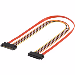 Goobay 93945, 0,3 m, SATA III, SATA 7-pin + 15-pin, SATA 7-pin + 15-pin, Mâle/Femelle, Noir, Orange, Rouge, Jaune