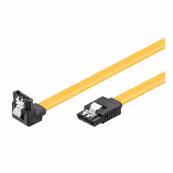 Goobay CAK SATA 600-020 90° CLIP 0.2m, 0,2 m, SATA III, SATA 7-pin, SATA 7-pin, Mâle/Mâle, Noir, Jaune