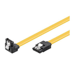 Goobay CAK SATA 600-020 90° CLIP 0.2m câble SATA 0,2 m SATA 7-pin Noir, Jaune