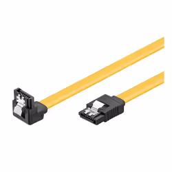 Goobay CAK SATA 600-010 90° CLIP 0.1m, 0,1 m, SATA III, SATA 7-pin, SATA 7-pin, Mâle/Mâle, Noir, Jaune