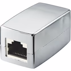 Goobay 93963, RJ-45, Argent, Femelle, Droit, Nickel, Zinc, Cat6
