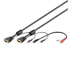 Goobay SVGA Audio Cable - 3m câble VGA VGA (D-Sub) Noir