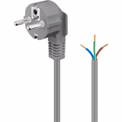 Goobay 93975, 1,5 m, Prise d'alimentation type F, H05VV-F3G, 250 V