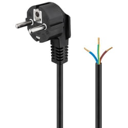 Goobay 93976 câble électrique Noir 1,5 m Prise d'alimentation type F