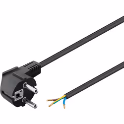 Goobay 93976 câble électrique Noir 1,5 m Prise d'alimentation type F