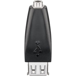 Goobay 93982 changeur de genre de câble USB-A 3,5mm Noir