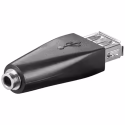 Goobay 93982 changeur de genre de câble USB-A 3,5mm Noir