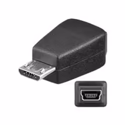 Microconnect USBBMBM, USB B, USB Micro B, Noir