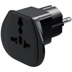 Goobay 94028 adaptateur prise d'alimentation Type F Type G (Royaume-Uni) Noir