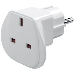 Goobay 94270 adaptateur prise d'alimentation Type F Type G (Royaume-Uni) Blanc