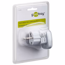 Goobay 94270 adaptateur prise d'alimentation Type F Type G (Royaume-Uni) Blanc