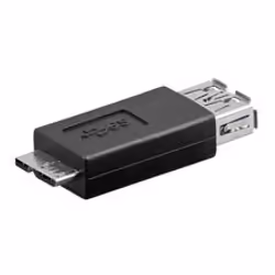 Goobay USB 3.0 A/Micro-B, USB 3.0 A FM, USB 3.0 Micro-B M, Noir