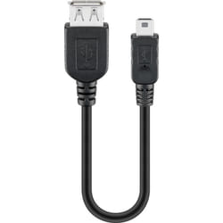 Goobay 95006 câble USB 0,2 m USB 2.0 USB A Mini-USB B Noir