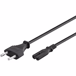 Goobay 95039 câble électrique Noir 5 m Prise d'alimentation type C Coupleur C7