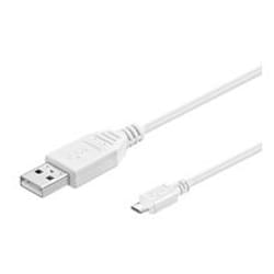 Goobay 1.8m USB 2.0 A/Micro-B câble USB 1,8 m USB A Micro-USB B Blanc