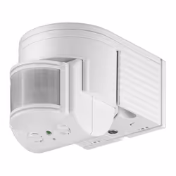 Goobay 95175, Capteur infrarouge passif (PIR), Avec fil, 12 m, Mur, Extérieure, Blanc