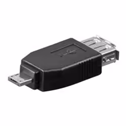 Goobay USB 2.0 A/Micro-A, USB 2.0 A FM, USB 2.0 Micro-A M, Noir
