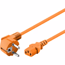 Goobay 95289 câble électrique Orange 3 m Prise d'alimentation type F CEE7/7