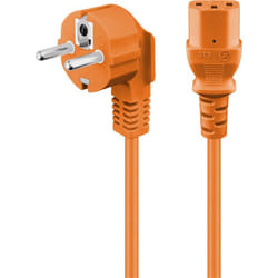 Goobay 95290 câble électrique Orange 5 m Prise d'alimentation type F CEE7/7