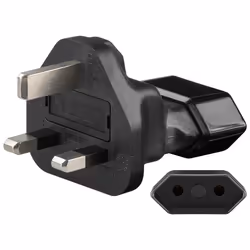 Goobay 95303, Type C (Europlug), Type G (Royaume-Uni), Droit, Droit, 250 V, 3 A