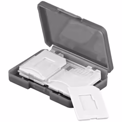 Goobay 95349, 4 cartes, MMC, MicroSD (TransFlash), SD, Plastique, Gris, Transparent