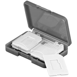 Goobay 95349 logement pour carte mémoire 4 cartes Plastique Gris, Transparent