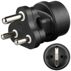 Goobay 95412 adaptateur prise d'alimentation Type F Type M Noir
