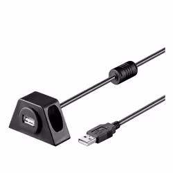 Goobay USB2.0 - USB2.0, 0.6m, 0,6 m, USB A, USB A, USB 2.0, Mâle/Femelle, Noir