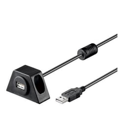 Goobay USB2.0 - USB2.0, 0.6m câble USB 0,6 m USB A Noir