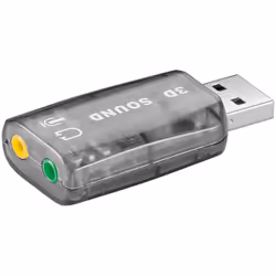 Goobay 95451, 2 x 3.5 mm, USB 2.0, Transparent