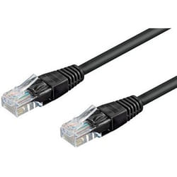Goobay RJ-45, Cat 6, 1.5m câble de réseau Noir 1,5 m Cat6