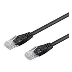 Goobay 25m CAT 5-2500 UTP câble de réseau Noir Cat5e