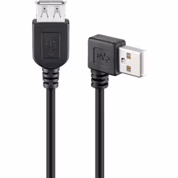 Goobay 95702, 0,3 m, USB A, USB A, USB 2.0, 480 Mbit/s, Noir