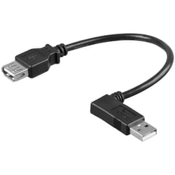 Goobay 95704 câble USB 0,15 m USB 2.0 USB A Noir