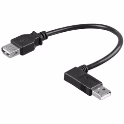 Goobay 95705, 0,3 m, USB A, USB A, USB 2.0, 480 Mbit/s, Noir