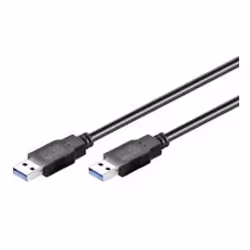 Goobay 95717, 1 m, USB A, USB A, USB 3.2 Gen 1 (3.1 Gen 1), Mâle/Mâle, Noir