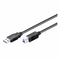 Goobay 0.5m USB 3.0 A/B, 0,5 m, USB A, USB B, USB 3.2 Gen 1 (3.1 Gen 1), Mâle/Mâle, Noir
