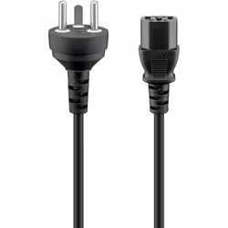 Goobay 95732, 2 m, Prise d'alimentation type K, IEC C13, H05VV-F3G, 250 V