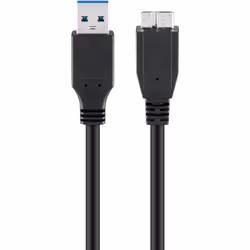 Goobay 95734, 0,5 m, USB A, Micro-USB B, USB 3.2 Gen 1 (3.1 Gen 1), Mâle/Mâle, Noir