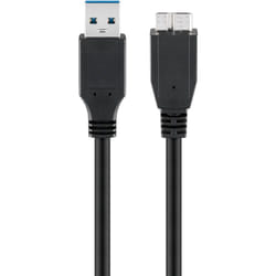 Goobay 95734 câble USB 0,5 m USB 3.2 Gen 1 (3.1 Gen 1) USB A Micro-USB B Noir