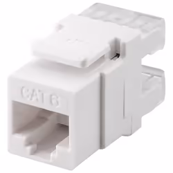 Goobay 95740, Plat, Blanc, RJ-45, IDC, Femelle, Cat6