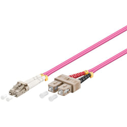 Goobay LC-SC OM4 câble de fibre optique 10 m Rose