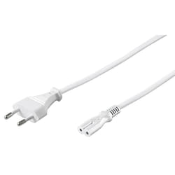 Goobay 96035 câble électrique Blanc 1,8 m CEE7/16 Coupleur C7
