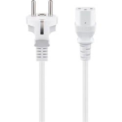Goobay 96041 câble électrique Blanc 5 m Prise d'alimentation type F Coupleur C13