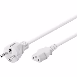 Goobay 96041 câble électrique Blanc 5 m Prise d'alimentation type F Coupleur C13